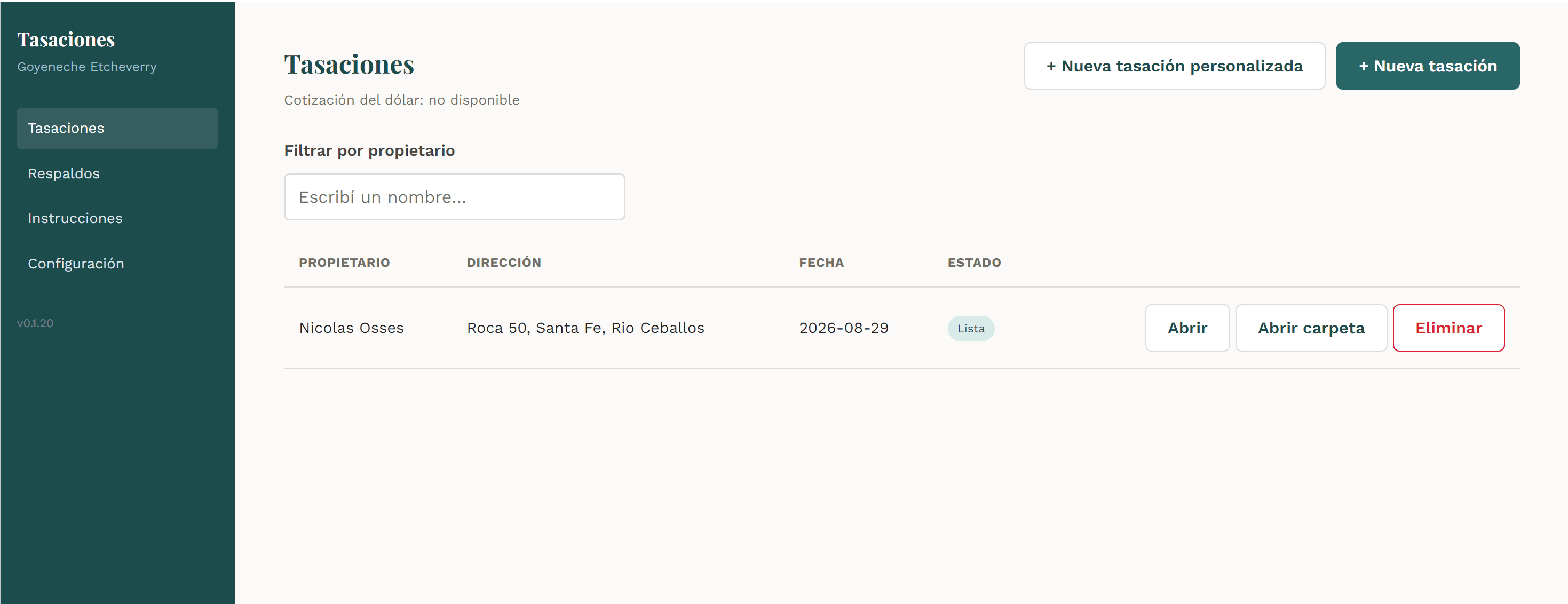 Tasaciones Goyeneche